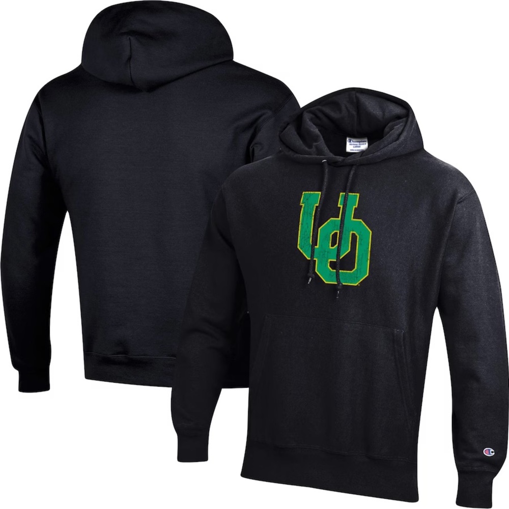 Oregon Ducks Champion Vault Logo Reverse Weave Pullover Hoodie - Black